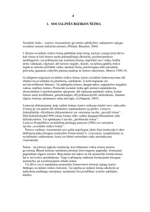 SOCIALINIO DARBUOTOJO VEIKLA PADEDANT SOCIALINĖS RIZIKOS ŠEIMOMS. Paveikslėlis 4