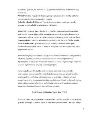 NEĮGALIŲJŲ SOCIALINĖ INTEGRACIJA ŠVIETIMO ĮSTAIGOSE. Paveikslėlis 8