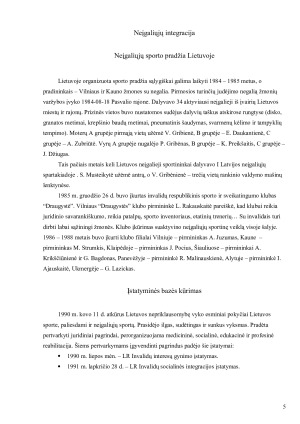 NEĮGALIŲJŲ INTEGRACIJA Į VISUOMENĘ SPORTO IR FIZINIO AKTYVUMO SRITYSE. Paveikslėlis 5