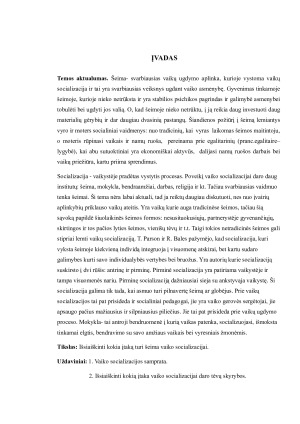 ŠEIMOS ĮTAKA VAIKŲ SOCIALIZACIJAI. Paveikslėlis 4