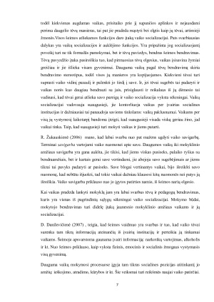 ŠEIMOS ĮTAKA VAIKO SOCIALIZACIJAI. Paveikslėlis 7