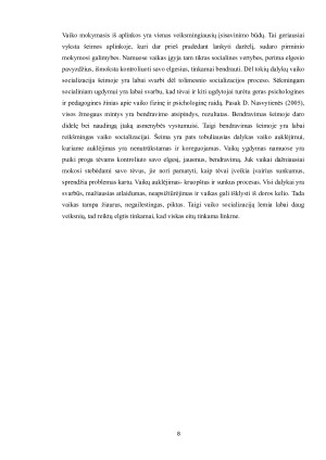 ŠEIMOS ĮTAKA VAIKO SOCIALIZACIJAI. Paveikslėlis 8
