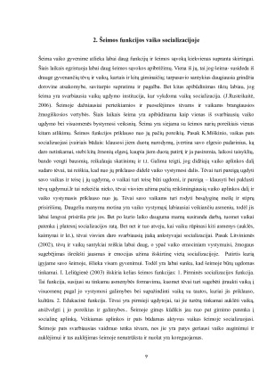 ŠEIMOS ĮTAKA VAIKO SOCIALIZACIJAI. Paveikslėlis 9