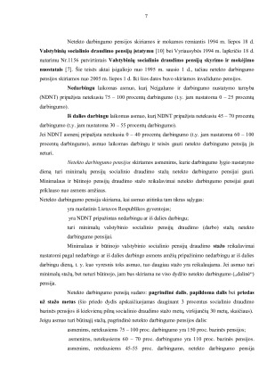 PENSIJOS ASMENIMS, PRIPAŽINTIEMS NEDARBINGAIS AR IŠ DALIES DARBINGAIS, VALSTYBINIO SOCIALINIO DRAUDIMO, VALSTYBINĖS I IR II LAIPSNIŲ, PAREIGŪNŲ IR KARIŲ, NUKENTĖJUSIŲ ASMENŲ, MOKSLININKŲ, ŠALPOS PENSIJOS. Paveikslėlis 7