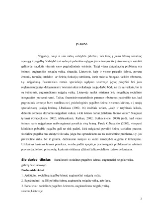 SOCIALINĖ PAGALBA ŠEIMAI, AUGINANČIAI NEĮGALŲ VAIKĄ. Paveikslėlis 2