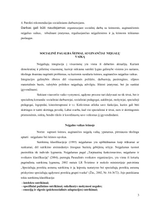 SOCIALINĖ PAGALBA ŠEIMAI, AUGINANČIAI NEĮGALŲ VAIKĄ. Paveikslėlis 3