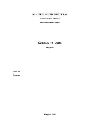 ŠVIESUS RYTOJUS. Paveikslėlis 1