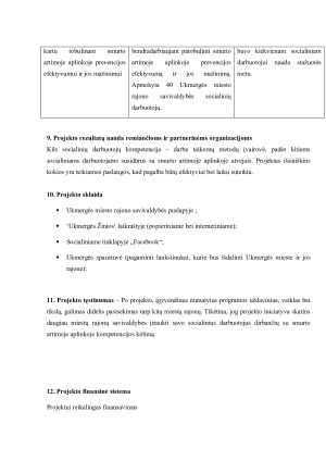 Socialinių darbuotojų dirbančių su smurtu artimoje aplinkoje profesinės kompetencijos kėlimas. Paveikslėlis 9