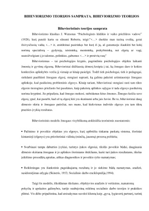 BIHEVIORISTINĖS TEORIJOS TAIKYMAS SOCIALINIAME DARBE. Paveikslėlis 3