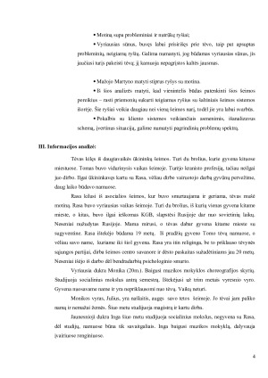 Šeimos situacijos analizė ir problemų sprendimas, taikant socialinio darbo metodus. Paveikslėlis 4