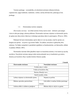 Ekstremalaus turizmo rinkos Lietuvoje analizė. Paveikslėlis 5