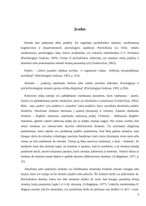 Vėberio - Fechnerio dėsnio tikrinimas. Paveikslėlis 3