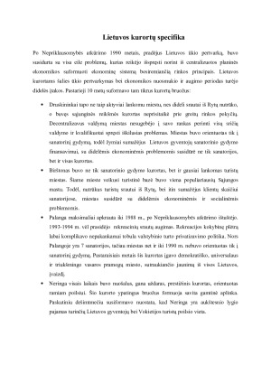 Gamtinės rekreacijos analizė Lietuvos kurortuose ir kurortinėse teritorijose. Paveikslėlis 6