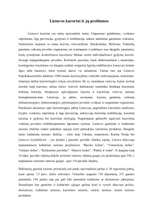 Gamtinės rekreacijos analizė Lietuvos kurortuose ir kurortinėse teritorijose. Paveikslėlis 9