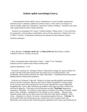 Kelionė aplink nuostabiąją Lietuvą. Paveikslėlis 1