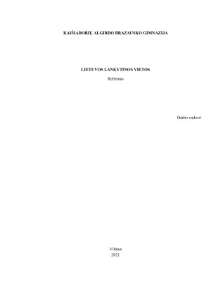 LIETUVOS LANKYTINOS VIETOS. Paveikslėlis 1