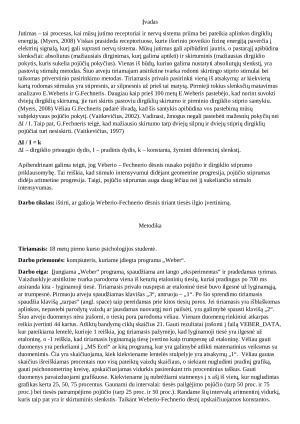 Vėberio-Fechnerio dėsnio tyrimas. Paveikslėlis 2