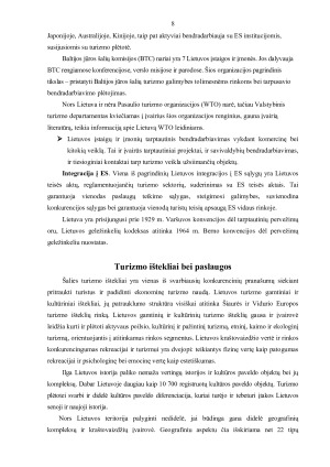 Šiuolaikinės tarptautinio turizmo tendencijos. Paveikslėlis 8