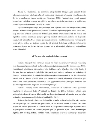 Turizmo logistikos ypatybių ir problemų apžvalga. Paveikslėlis 4