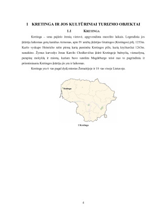 Turizmo objektai Kretingoje. Paveikslėlis 4
