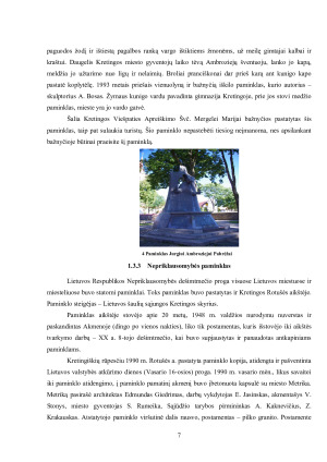 Turizmo objektai Kretingoje. Paveikslėlis 7