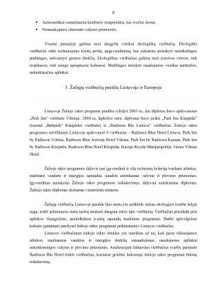 Žaliųjų viešbučių poreikio Lietuvoje ir Europoje analizė. Paveikslėlis 7