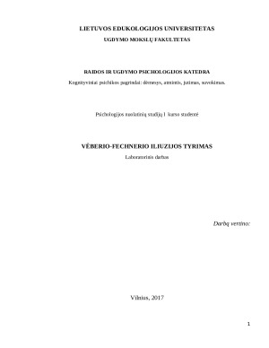 Vėberio - Fechnerio iliuzijos tyrimas