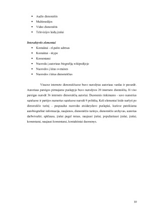 E. dienoraščių elementų analizė. Paveikslėlis 10