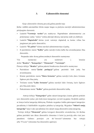 E. dienoraščių elementų analizė. Paveikslėlis 7