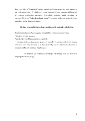 E. dienoraščių elementų analizė. Paveikslėlis 8