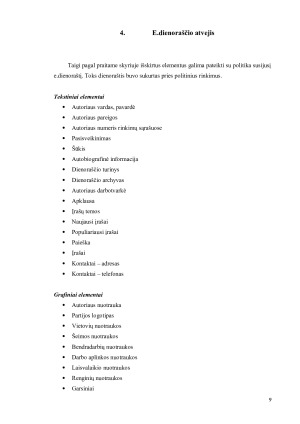 E. dienoraščių elementų analizė. Paveikslėlis 9