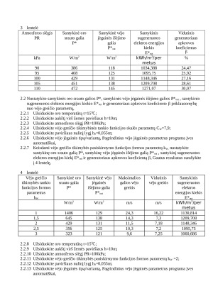 Vėjo jėgainės galia ir energija. Paveikslėlis 3