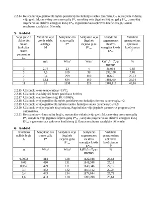 Vėjo jėgainės galia ir energija. Paveikslėlis 4