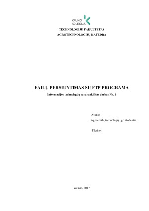 FAILŲ PERSIUNTIMAS SU FTP PROGRAMA