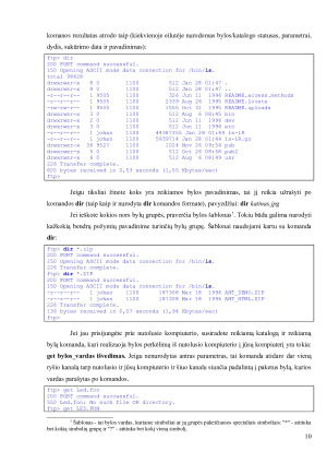 FAILŲ PERSIUNTIMAS SU FTP PROGRAMA. Paveikslėlis 10