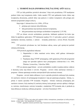 FAILŲ PERSIUNTIMAS SU FTP PROGRAMA. Paveikslėlis 6