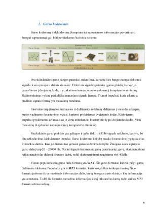 Informacijos kodavimo principai ir jų taikymas vaizdo bei garso išgavimui. Paveikslėlis 6