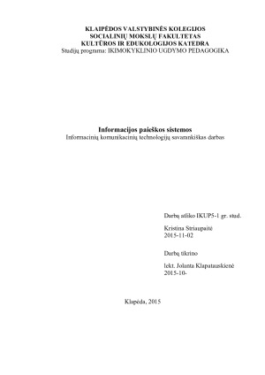 Informacijos paieškos sistemos