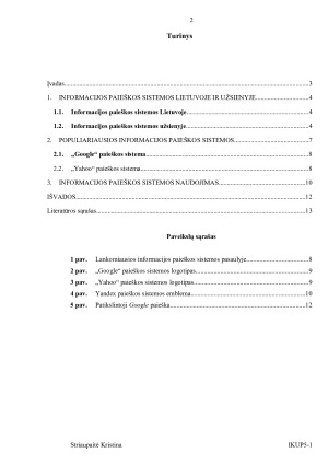 Informacijos paieškos sistemos. Paveikslėlis 2