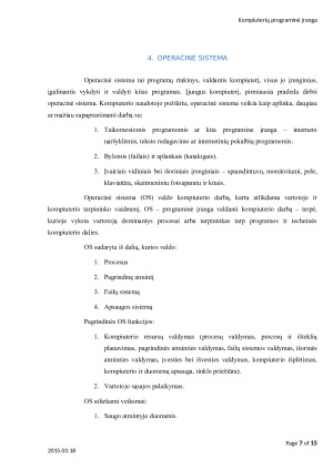 Kompiuterių programinė įranga ir jos paskirtis. Sisteminė programinė įranga. Taikomoji programinė įranga ir jos panaudojimas.. Paveikslėlis 7