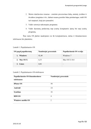 Kompiuterių programinė įranga ir jos paskirtis. Sisteminė programinė įranga. Taikomoji programinė įranga ir jos panaudojimas.. Paveikslėlis 8