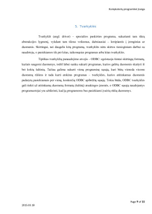 Kompiuterių programinė įranga ir jos paskirtis. Sisteminė programinė įranga. Taikomoji programinė įranga ir jos panaudojimas.. Paveikslėlis 9