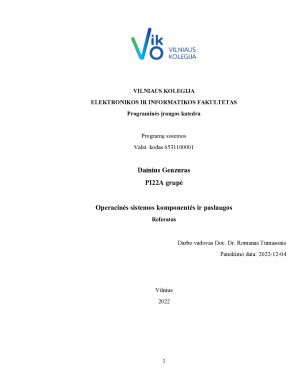 Operacinės sistemos komponentės ir paslaugos