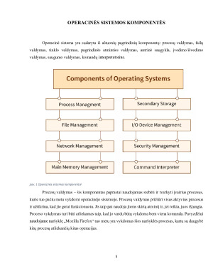 Operacinės sistemos komponentės ir paslaugos. Paveikslėlis 5