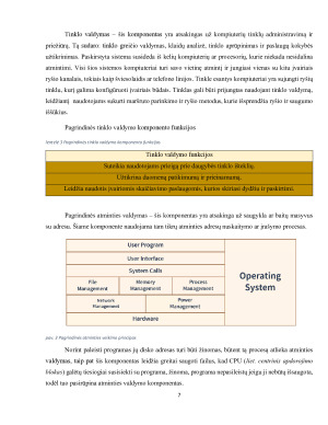 Operacinės sistemos komponentės ir paslaugos. Paveikslėlis 7