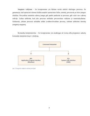 Operacinės sistemos komponentės ir paslaugos. Paveikslėlis 9