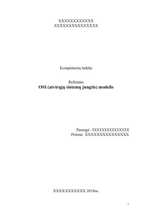 OSI (atvirųjų sistemų jungtis) modelis