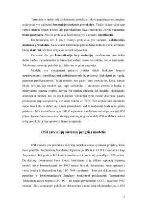 OSI (atvirųjų sistemų jungtis) modelis. Paveikslėlis 3