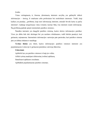 Paieškos sistemos ir jų rezultatai internete. Paveikslėlis 2