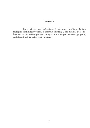 Pastebėti esamų interfeisų (ne)patogumai. Paveikslėlis 3